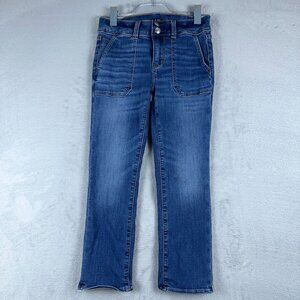 American Eagle Outfitters Cropped Jeans Next Level Stretch Womens Blue Size 0